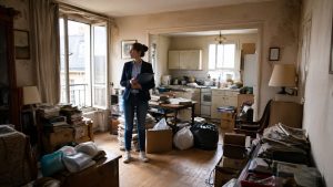 Appartement Diogène encombré en cours d’évaluation avant une mise en vente immobilière